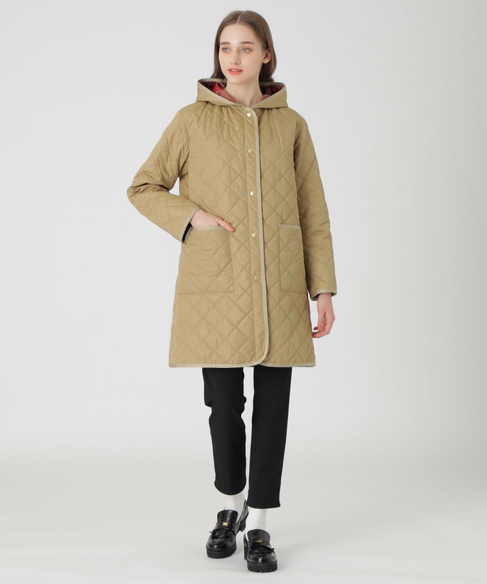 一部店舗限定】クレストブリッジチェックキルティングロング