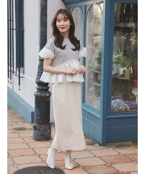 ウエストクロスデザインタイトスカート(507810717)｜阪急百貨店