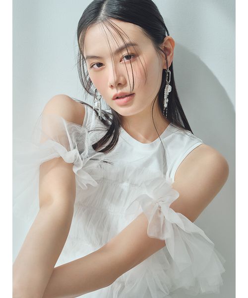 FRAY I.D チュールコンビ2way トップス FRAY I.D（フレイアイディー）の「チュールコンビ2wayトップス