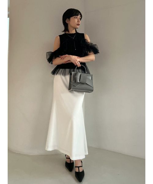 新品★FRAY I.D チュールコンビ2wayトップス FRAY I.D（フレイアイディー）の「チュールコンビ2wayトップス