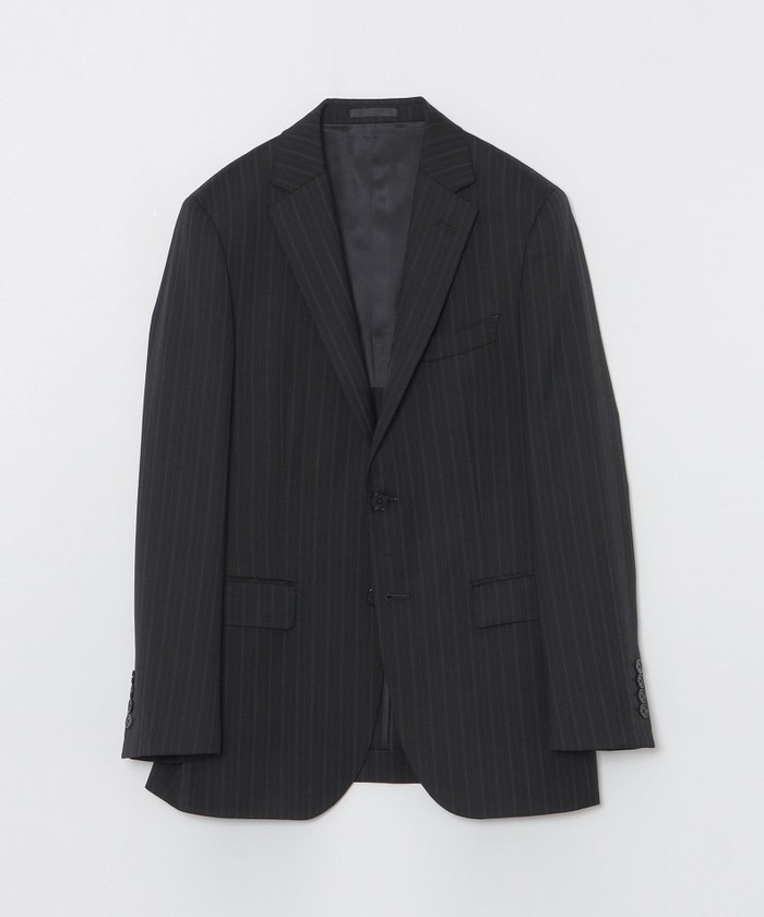 トーナルブルーシャドーブラックストライプスーツ(507802550