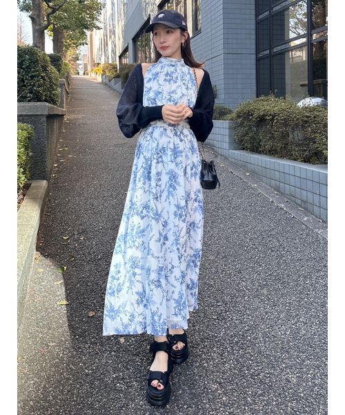 アメスリワンピース×ボレロカーデセット 00サイズあり】アメスリワンピース×ボレロカーデセット(マキシ