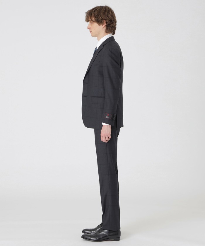MIYUKI TOPグレーシャドーグレンチェックスリーピーススーツ(507811511