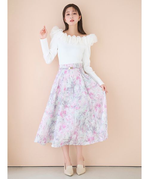 2WAYラッフルリブニットトップス(507828873)｜阪急百貨店公式