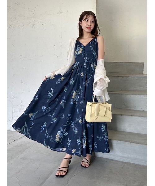 00サイズ】ボタニカルプリントキャミソールワンピース(507812751  