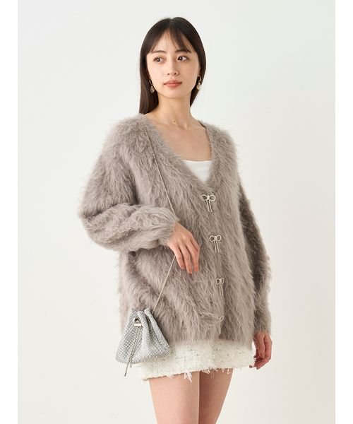 WEB限定カラーあり】ビジューリボンロングカーディガン(506501380  