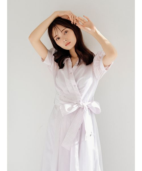 00サイズ/WEB限定カラーあり】カシュクールシャツワンピース