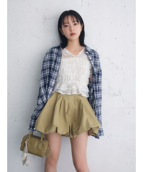【iichan♡】SNIDEL カットレースシャーリングブラウス カットレースシャーリングブラウス(507846848)｜阪急百貨店公式