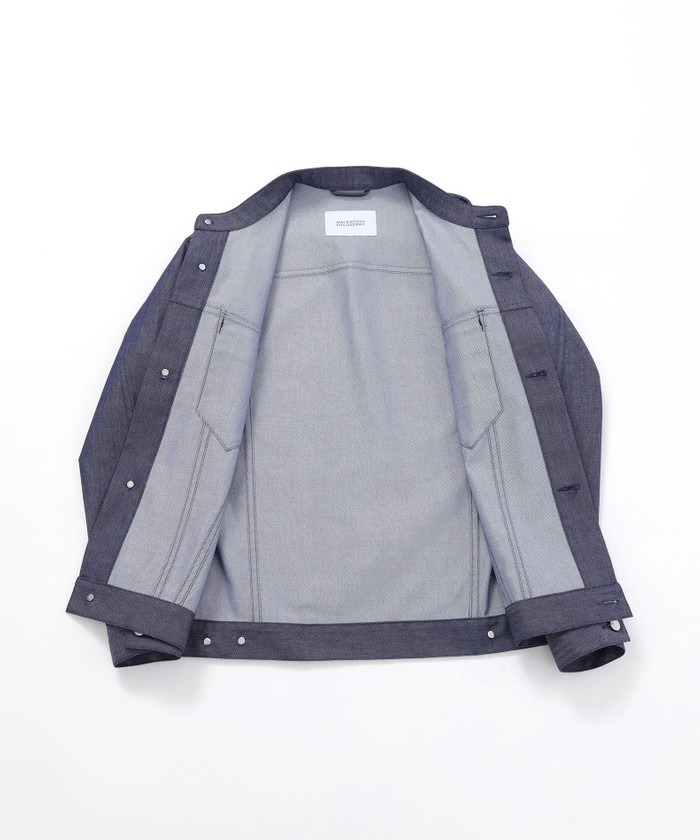 ポリエステルチノ/デニム スタンドカラージャケット(507583912