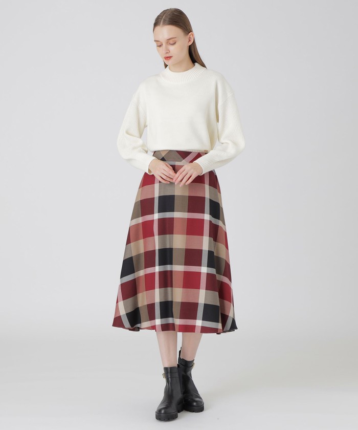 【関税込】DVF ★エレガントな魅力溢れる★ブリッジスカート アプワイザーリッシェ Apuweiser-riche ぼかしフラワータックス