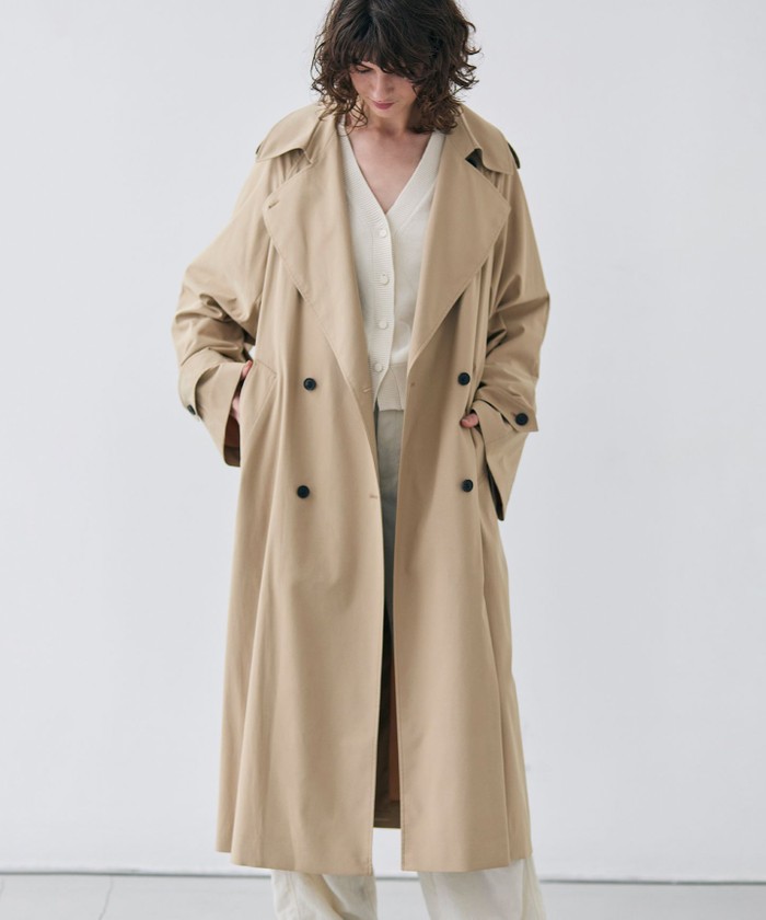Heve へイヴ HANABIRAトレンチ heve HANAVIRA TRENCH へイヴ HANABIRAトレンチ ネイビー | HEVE