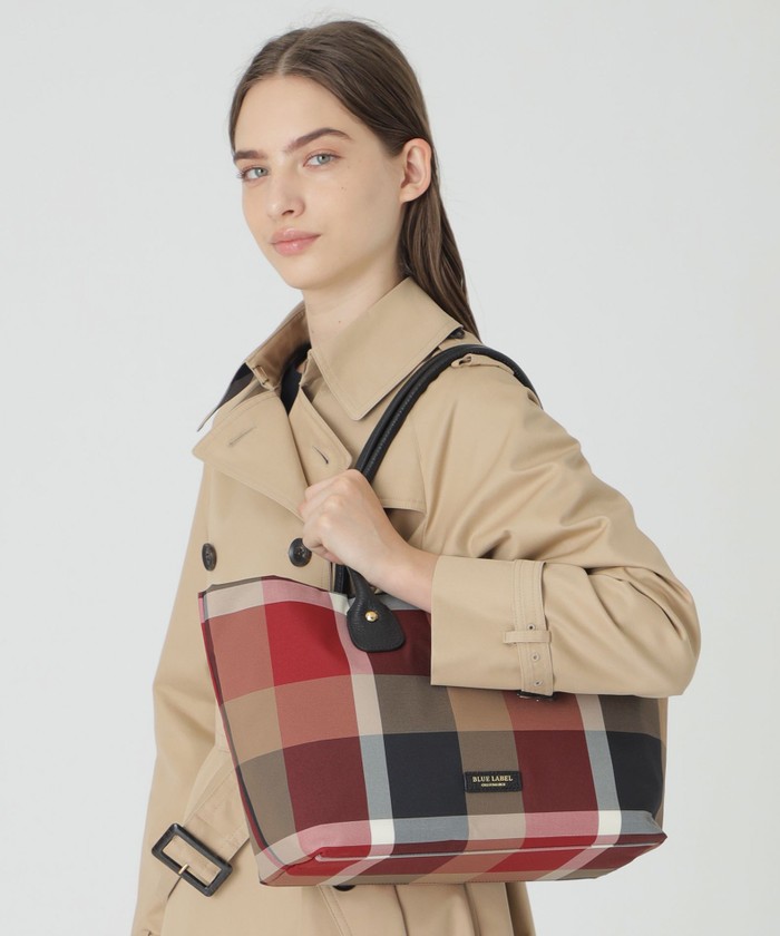 ❶クレストブリッジ　チェックトートバッグ クレストブリッジチェックキャンバスハトメトート（バッグ