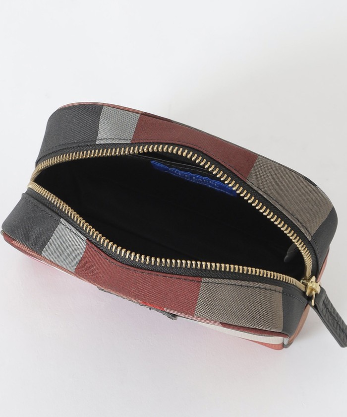 ブルーレーベルクレストブリッジ　クレストブリッジチェックポーチ　ベージュ BLUE LABEL CRESTBRIDGE（ブルーレーベルクレストブリッジ）の