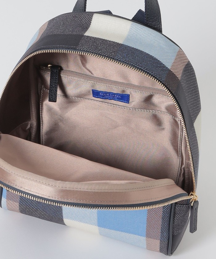 BLUE LABEL クレストブリッジチェックPVCバックパック　レッド クレストブリッジチェックPVCバックパック