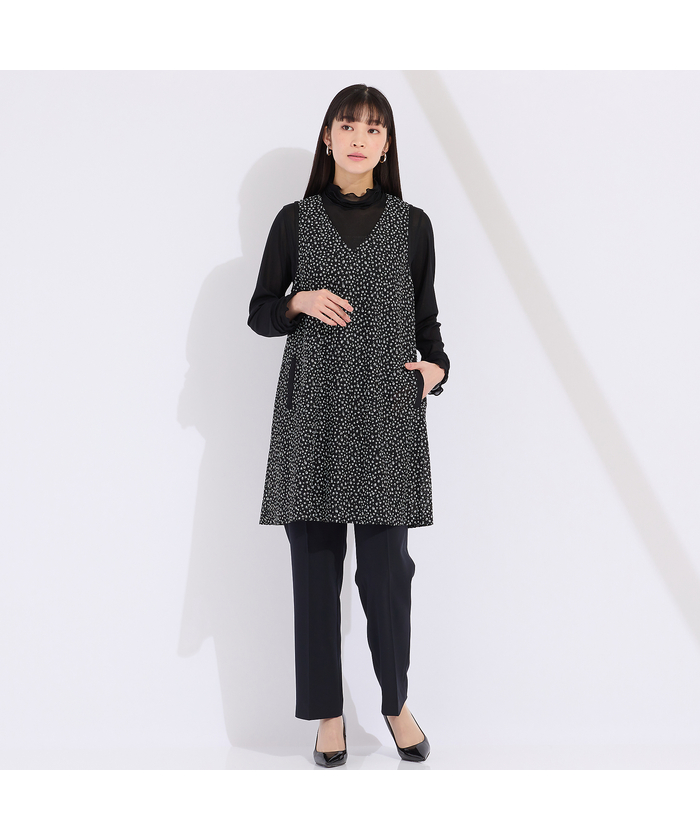 ワイズメッシュ　ハイネックフリルTシャツ ワイズメッシュ ハイネックフリルTシャツ (507840172)｜阪急