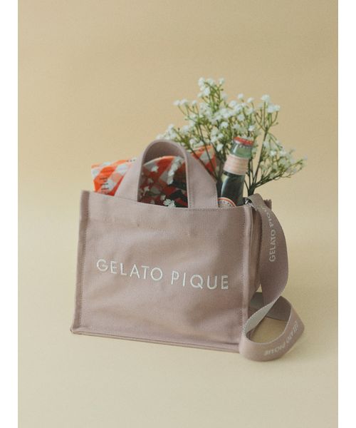 gelato pique☆ジェラピケ☆キャンバスロゴ ショルダーバッグ キャンバスロゴショルダーバッグ（ショルダーバッグ）｜gelato