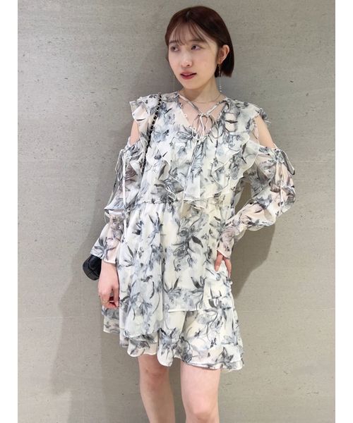 Sustainableプリントフリルミニワンピース(507840462)｜阪急百貨店公式