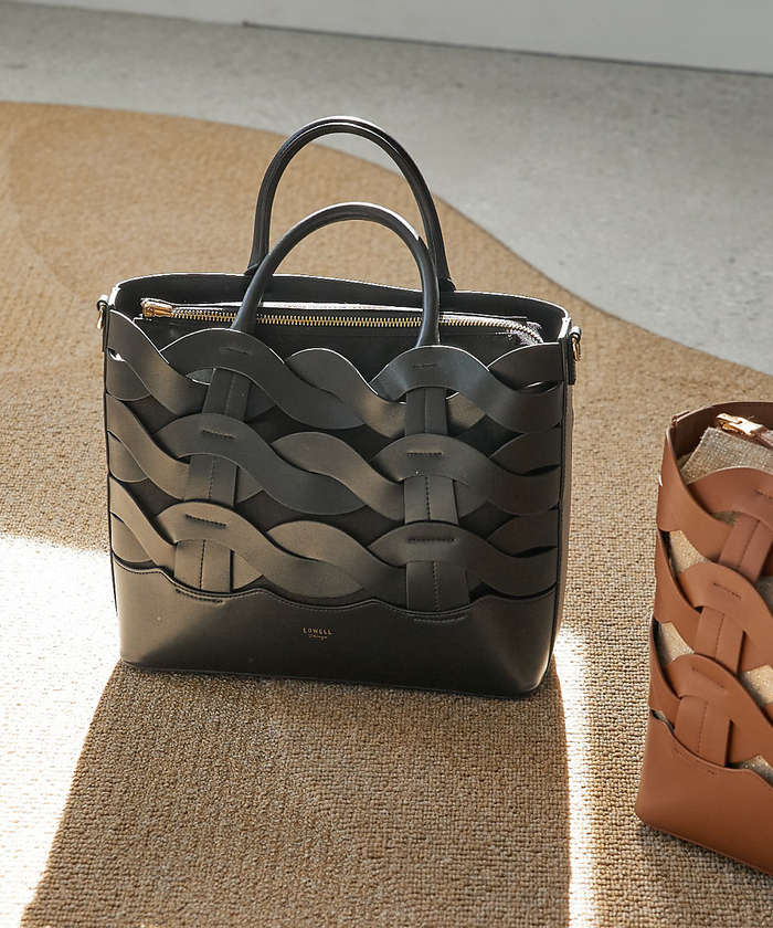 Corde/レザーウェービーメッシュ2WAYトートバッグ(507882650)｜阪急