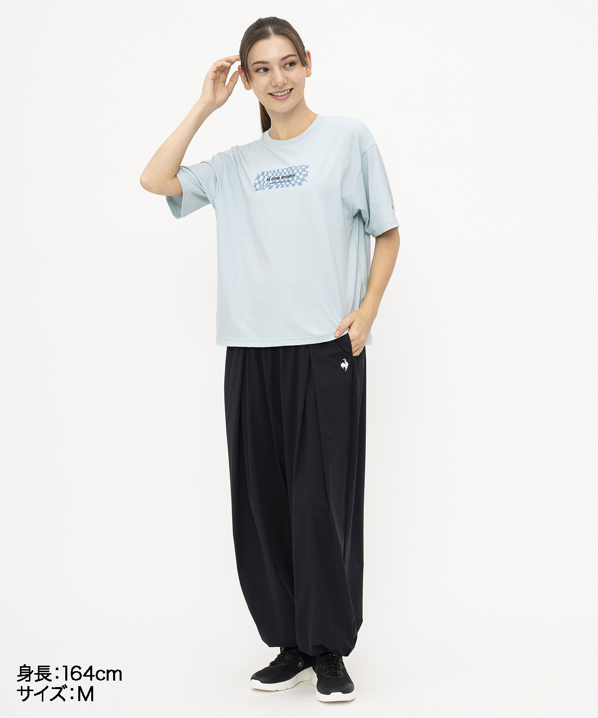 ルコックスポルティフ le coq sportif 接触冷感ウーブンワイドパンツ