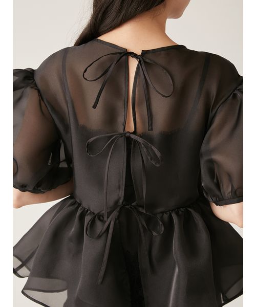 lily brown ビジューオーガンペプラムトップス Amazon | [リリーブラウン] [L.B CANDY STOCK] ビジュー