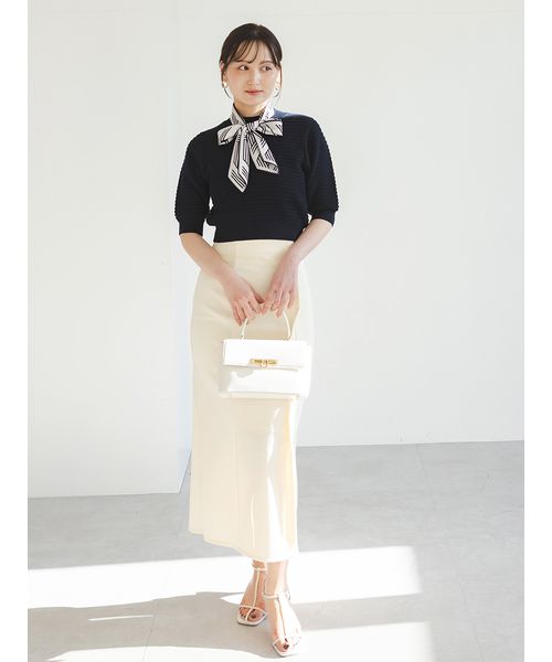 DEPTヤクニット　フーデッドスカーフ セール 70%OFF】スカーフ付きVネックニット(502833666