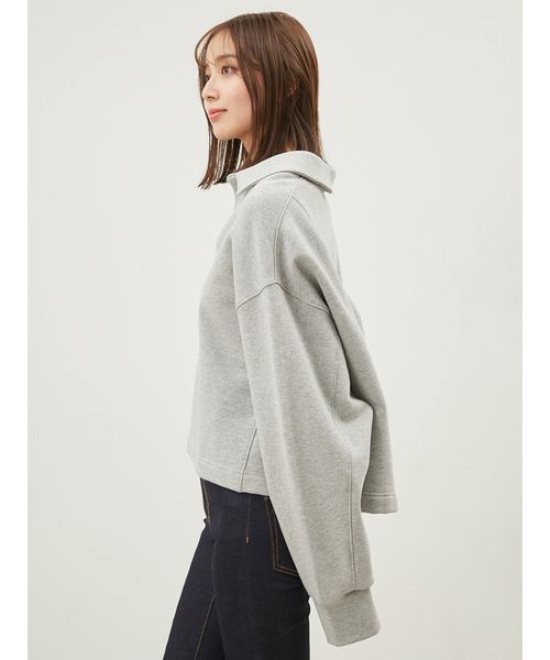 milaowenショート丈ラガースウェットトップス ショート丈ラガースウェットトップス（カットソー/Tシャツ