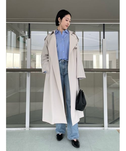 【REDVALENTINO】ベルト付き サテン トレンチコート RED VALENTINO - レッドバレンティノ RED VALENTINO トレンチ