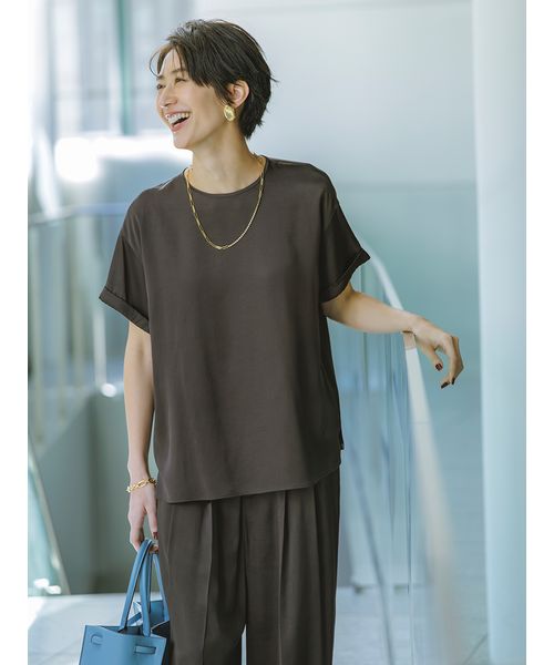 日本未入荷【Aakasha ウエストロゴ サテンパンツ】国内発&送料込 サテン裏毛パンツ パンツ レディース ボトムス 送料無料・再再販