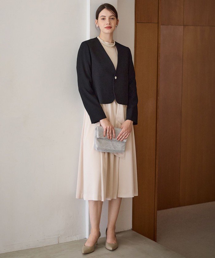 APPLAUDIR】ノーブルサテン レースコンビドレス(507874201