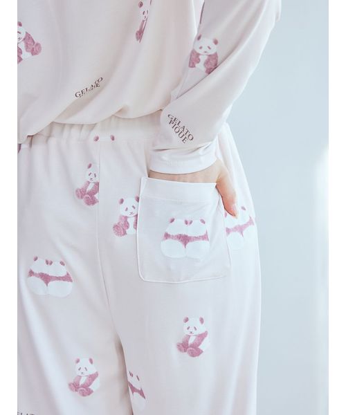 ＊新品未開封＊パンダ柄 ロンT & ロングパンツ 上下セット ピンク ラッピング済み】パンダ柄ロンT＆ロングパンツSET(507917788)｜阪急