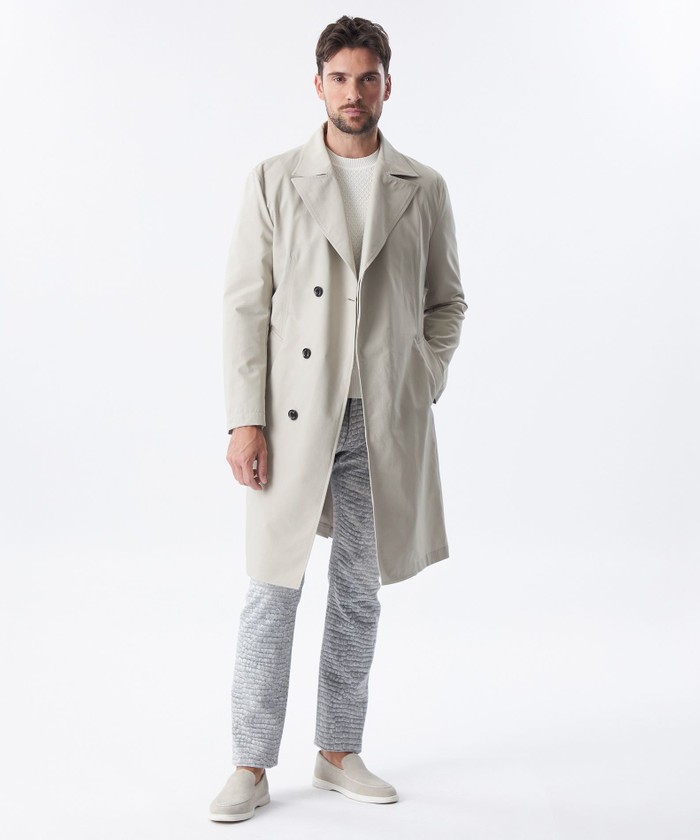 ポリエステルアシンメトリーコート(507848904)｜HANKYU MEN'S