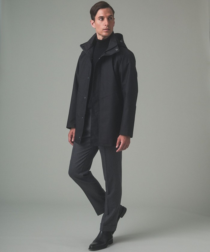 新柄【仕事でも着れる】ラスタードビー _フーデッドブルゾン_