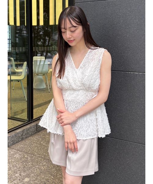 新品タグ付き ペプラムフリンジトップス ペプラムフリンジトップス(507937748)｜阪急百貨店公式通販
