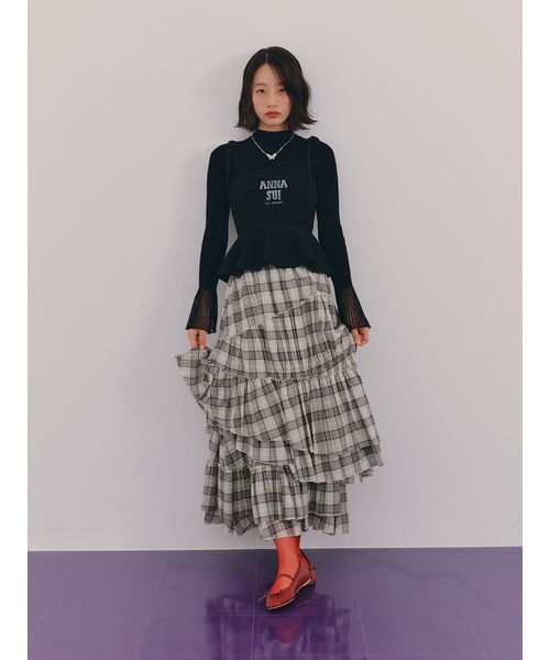 ★新品【LILY BROWN × ANNA SUI】ペプラムトップス WEB限定カラー】【LILY BROWN × ANNA SUI】ペプラムトップ