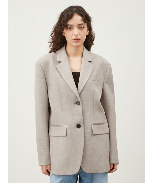 ドライタッチワイドショルダージャケット(507913630)｜阪急