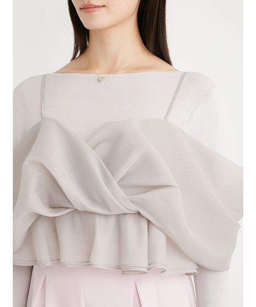 カシュクールキャミセットニットプルオーバー カシュクールキャミセットニットプルオーバー(507974221)｜阪急