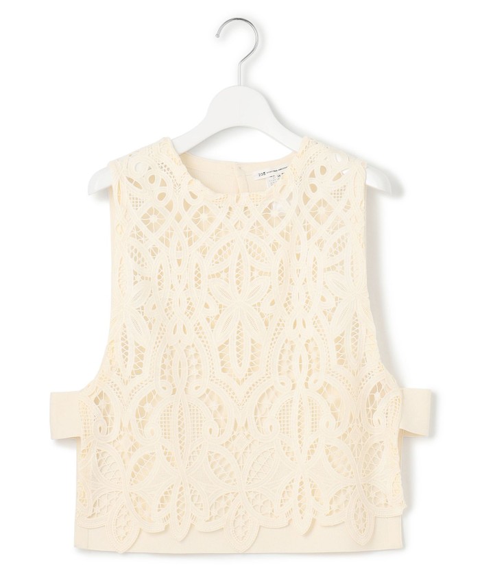 洗える】エンブロイダリーレース ニットベスト(507974394)｜阪急百貨店