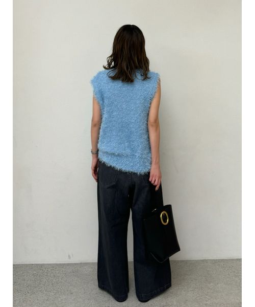 WEB限定00サイズ】ルーズフィットタックバギーデニムパンツ
