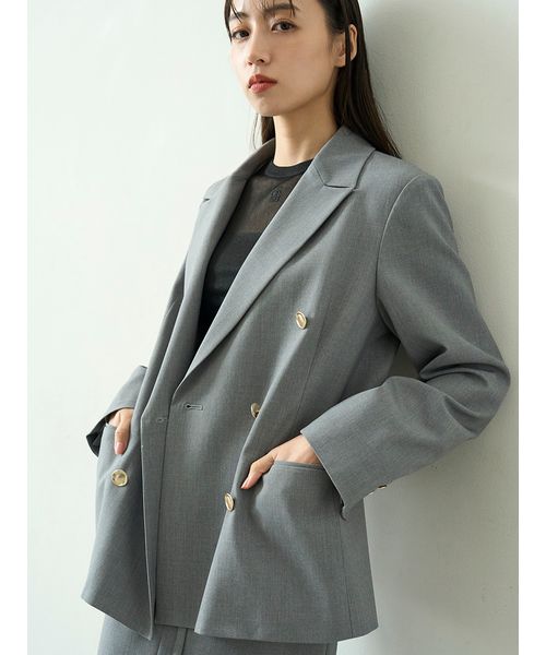 Sustainableイレギュラー金ボタンジャケット(507805768)｜阪急