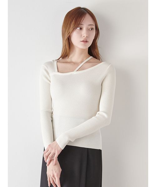 SNIDEL アシメデザインニット アシメトリーデザインニット(507919767)｜阪急百貨店公式通販