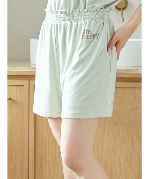 接触冷感】カラフルレーヨンロゴBIGTシャツ＆ショートパンツセット セール】【接触冷感】カラフルレーヨンロゴBIGTシャツ＆ショート
