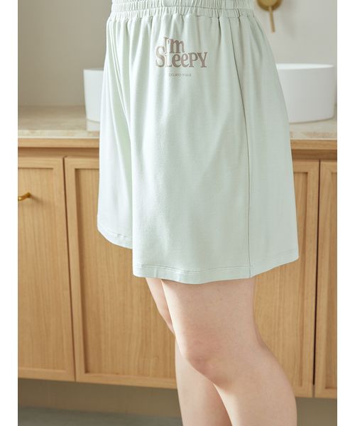 接触冷感】カラフルレーヨンロゴBIGTシャツ＆ショートパンツ