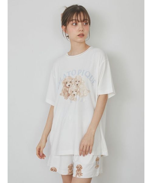 macha様　DOG柄ワンポイントTシャツ&ロングパンツ　トイプードルまとめ買い macha様 DOG柄ワンポイントTシャツ&ロングパンツ トイプードル