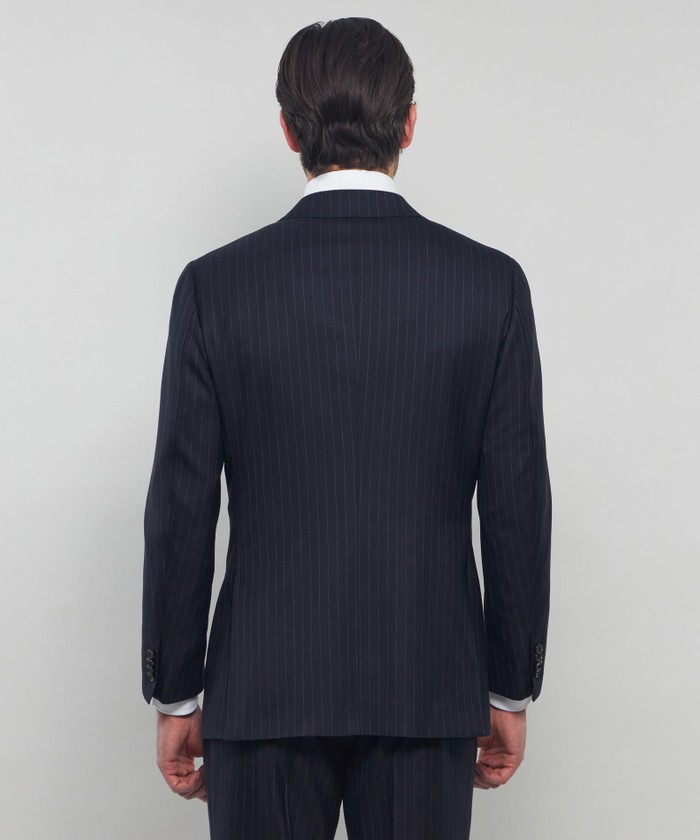 ウールシルク チョークストライプスーツ(507882131)｜HANKYU MEN'S