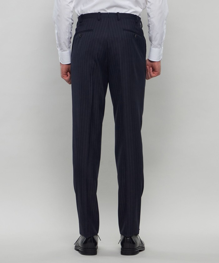 ウールシルク チョークストライプスーツ(507882131)｜HANKYU MEN'S