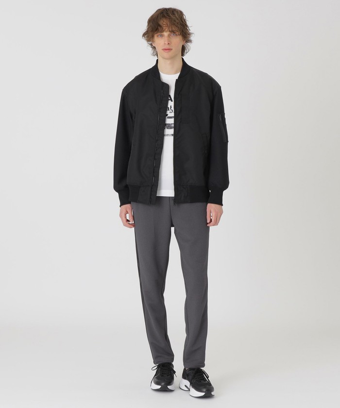 極美品ブラックレーベルクレストブリッジ リモンタ社製　ナイロンジャケット M BLACK lab.】LIMONTAナイロンハイブリッドMA－1ジャケット