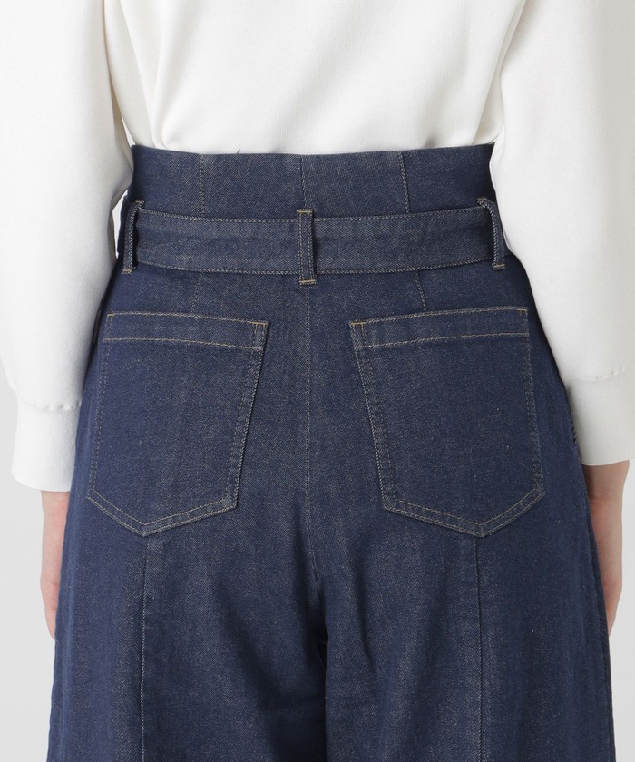 ムラ糸ストレッチデニムワイドパンツ 一部店舗限定】ムラ糸ストレッチデニムワイドパンツ(507840058