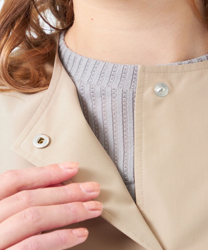 レインウェザークロスノーカラーミドルジャケット(507604814)｜阪急