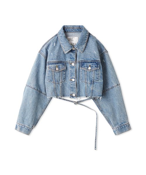 croped denim jacket blue | ok.soon