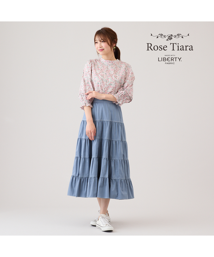 RoseTiara LIBERTY ×マイメロディ フリルネックブラウス　42 RoseTiara LIBERTY ×マイメロディ フリルネックブラウス 42